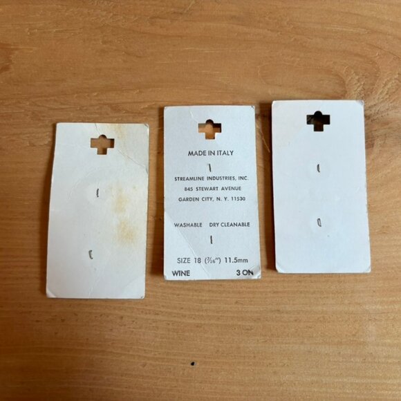 Lot of 3 Cards Streamline Vintage Buttons - Picture 5 of 11